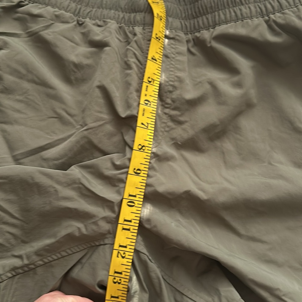 Stio Men's Olive Green Athletic Shorts with Lime Logo - Picture 13 of 15